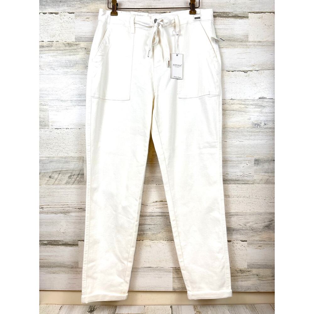 Judy Blue Womens 30 White Heather High Waisted Jogger Jeans Casual NWT